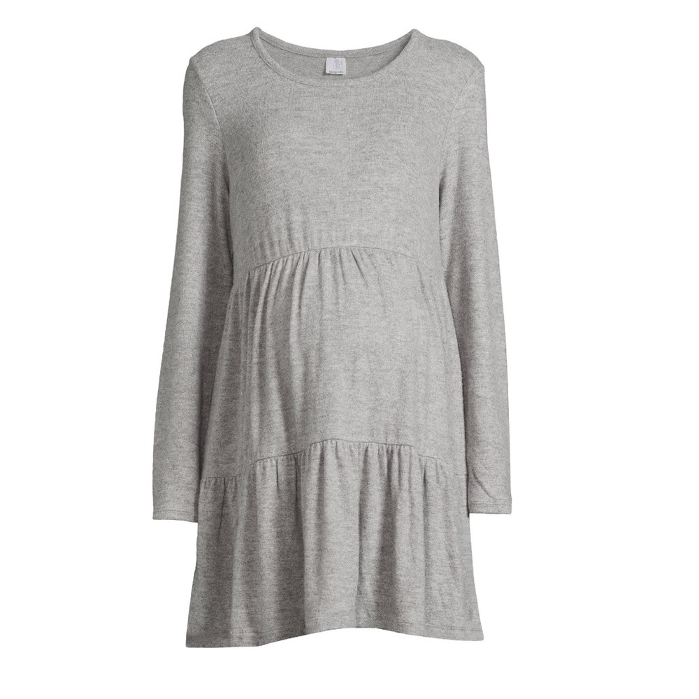 Women's Maternity Tiered Babydoll Dress - Picture 5 of 5